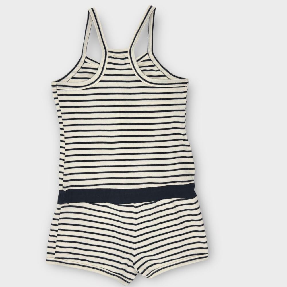 Vintage Y2K Forever 21 Twentyone Striped Romper Size M Nautical Preppy Cotton - Picture 5 of 10